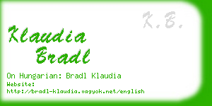 klaudia bradl business card